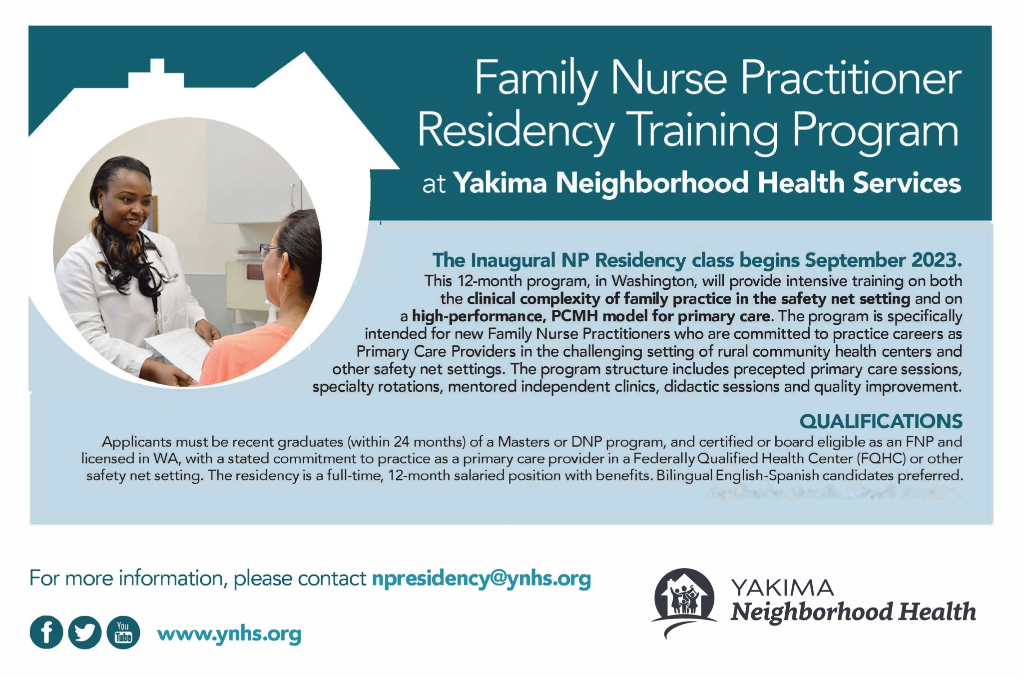 Application Deadline 2/17/23 for '23-'24 Nurse Practitioner Residency Program